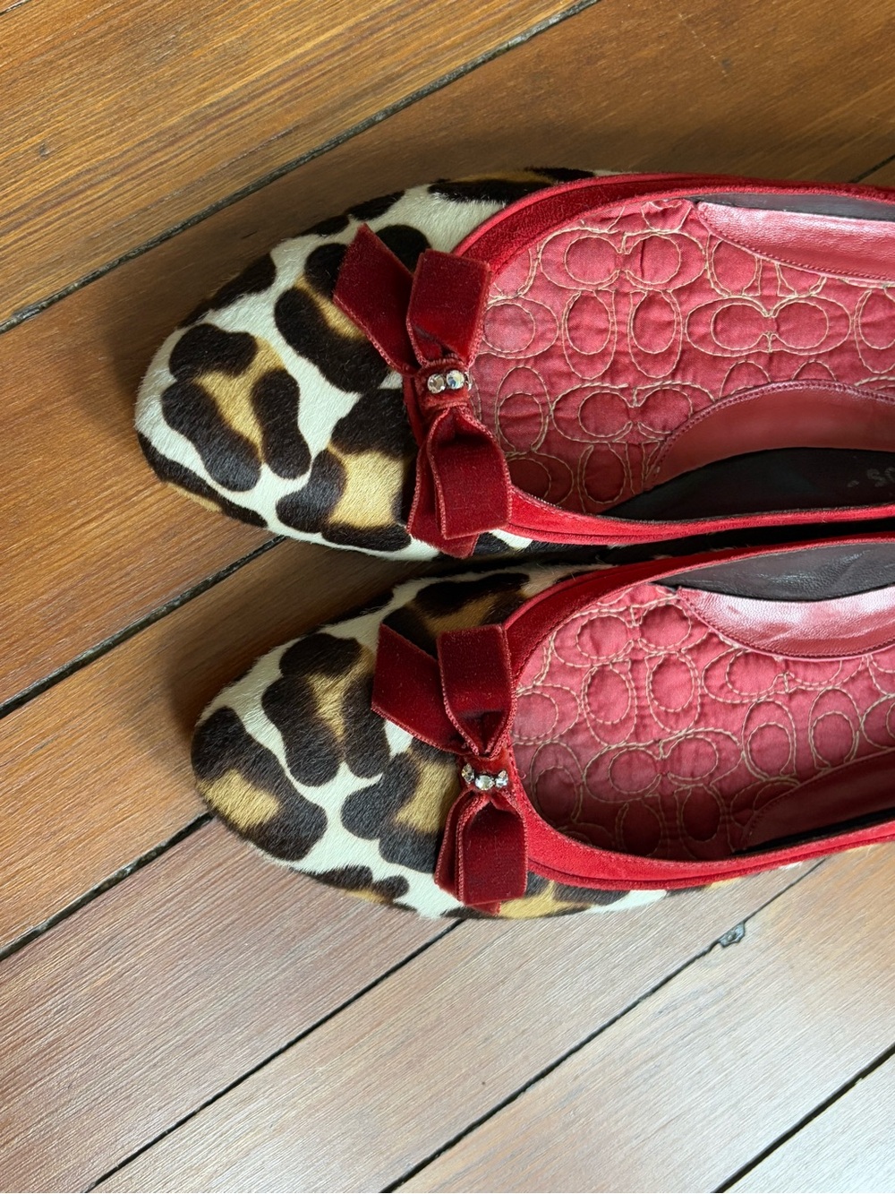 Y2k RARE Vintage Coach ocelot leopard flats - Picture 2 of 11